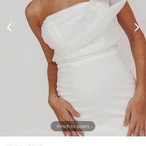 Selfie Leslie- Karaline Strapless Bust Accent Maxi Dress White